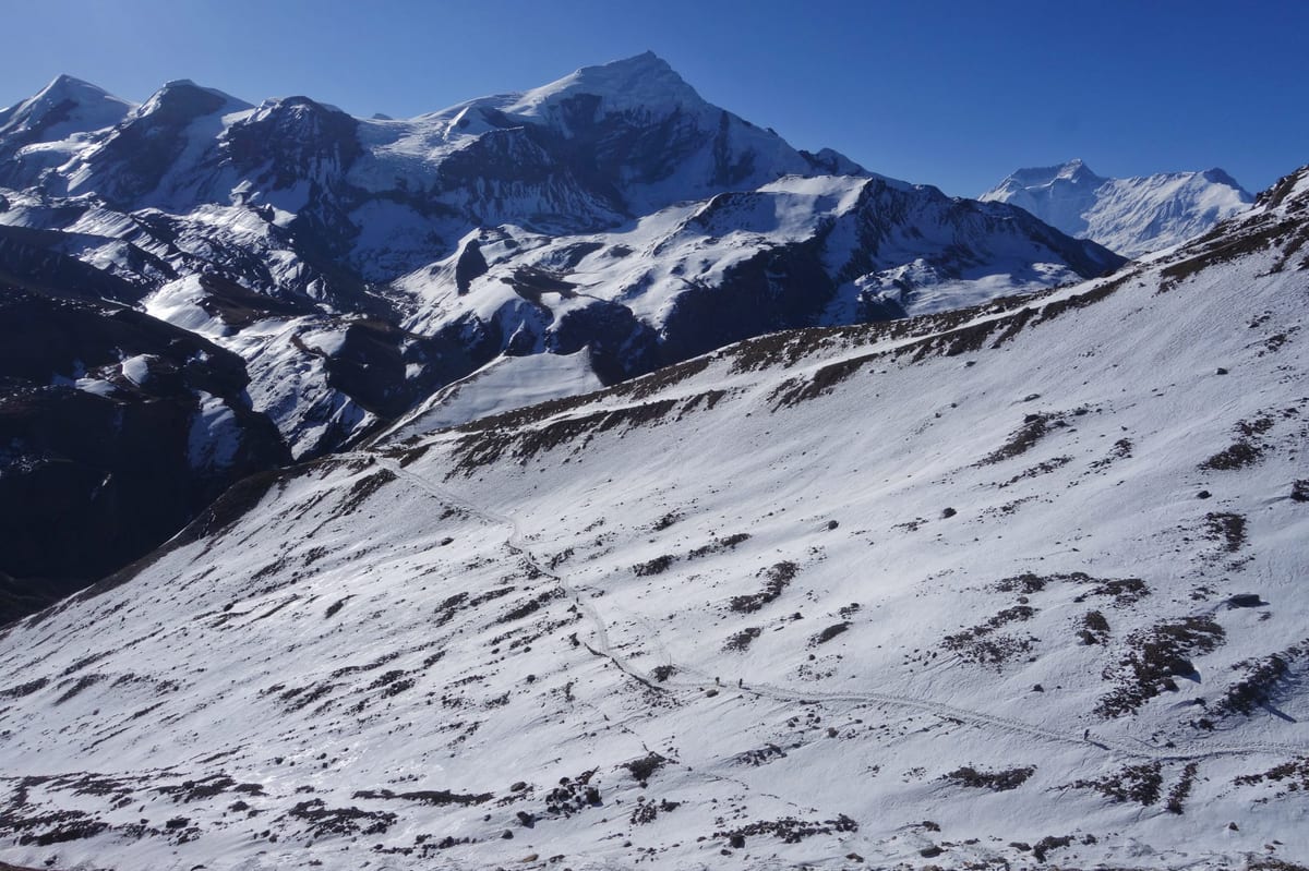 Trail to the head of the Thorong La pass