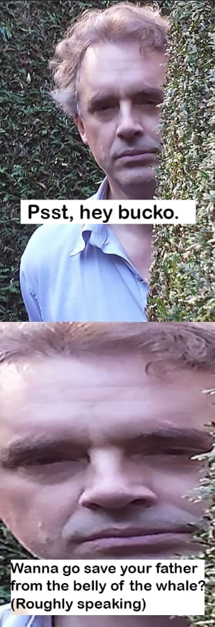 Psst, hey bucko. Want to go rescue your father from the belly of the whale? (Roughly speaking)