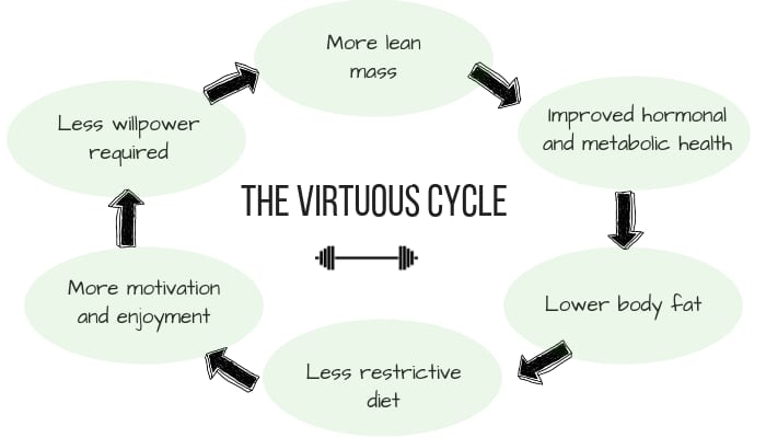 The virtuous cycle of fit and muscular people