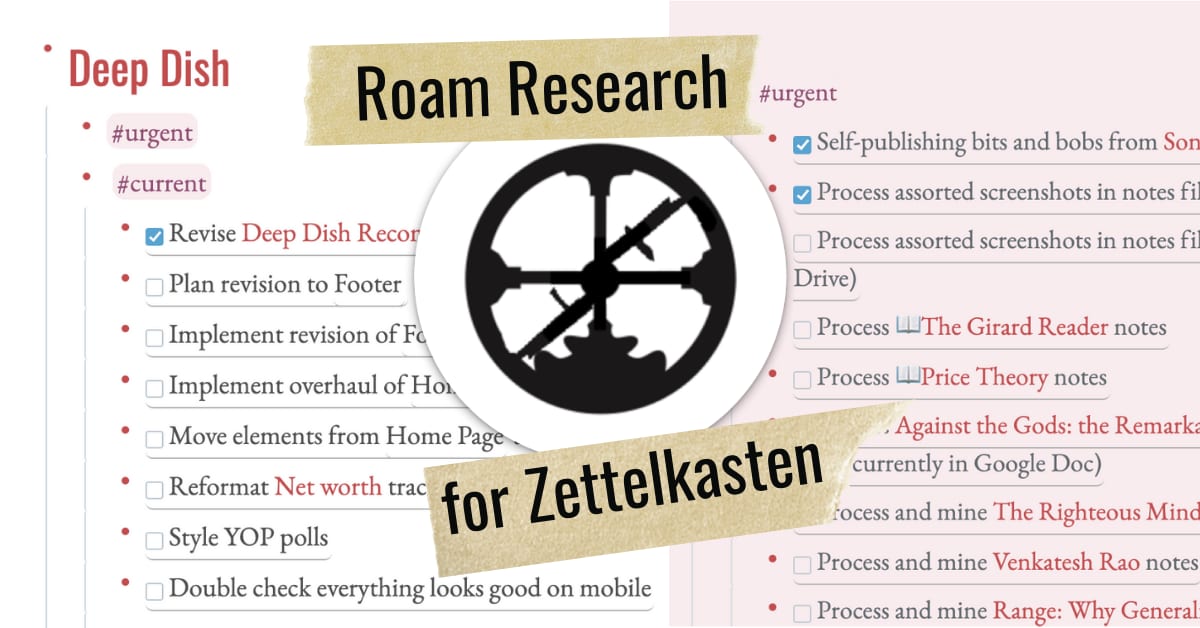 Roam Research for zettelkasten