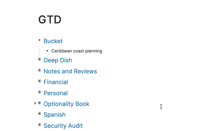 GTD: Roam's outliner structure helps to make tasks as atomic as possible